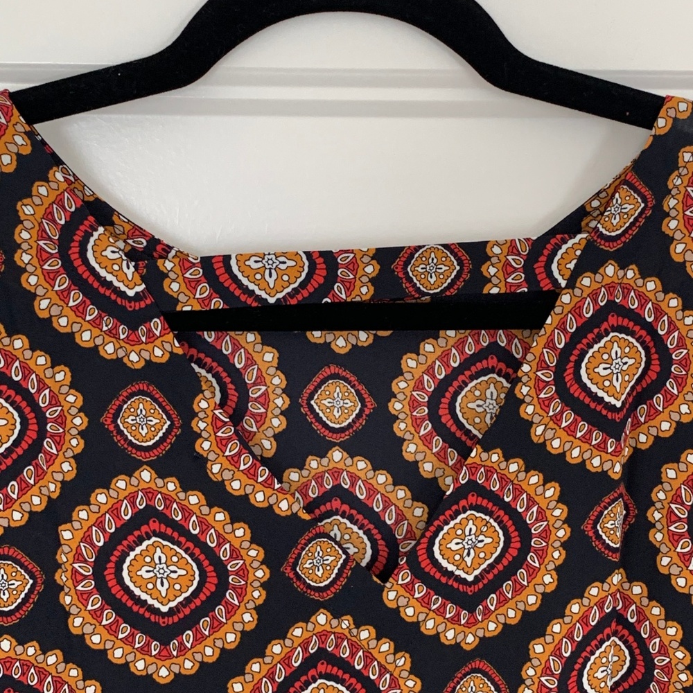 LOFT Medallion Ruffle Shoulder Top - Picture 4 of 8